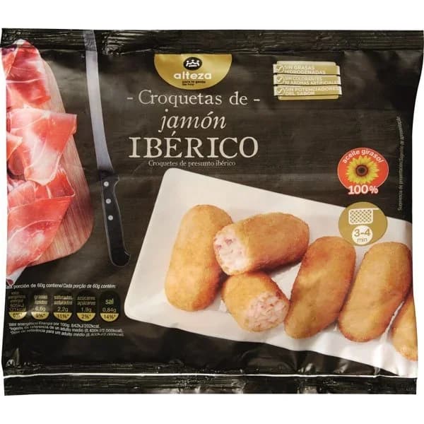 Croquetas de Jamon Iberico Congeladas - 0.35 kg - Imagen del producto en Findit