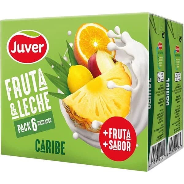 Bebida Fruta y Leche Caribe 6 x 200ML - 0.6 l - Imagen del producto en Findit