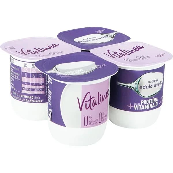 Yogur Vitalinea Desnatado Natural Edulcorado 4UD - 1 ud - Imagen del producto en Findit
