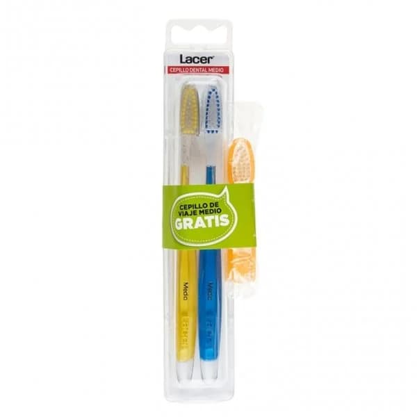 Cepillo de dientes medio Lacer 2 ud. - 2 ud - Imagen del producto en Findit