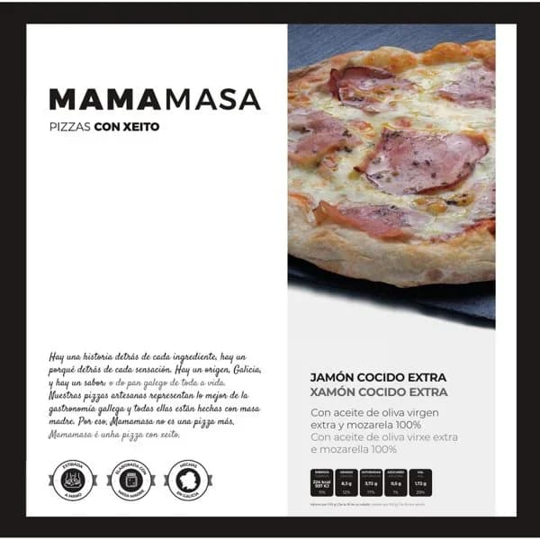 Pizza Jamón Cocido Congelada 410G - 0.42 kg - Imagen del producto en Findit