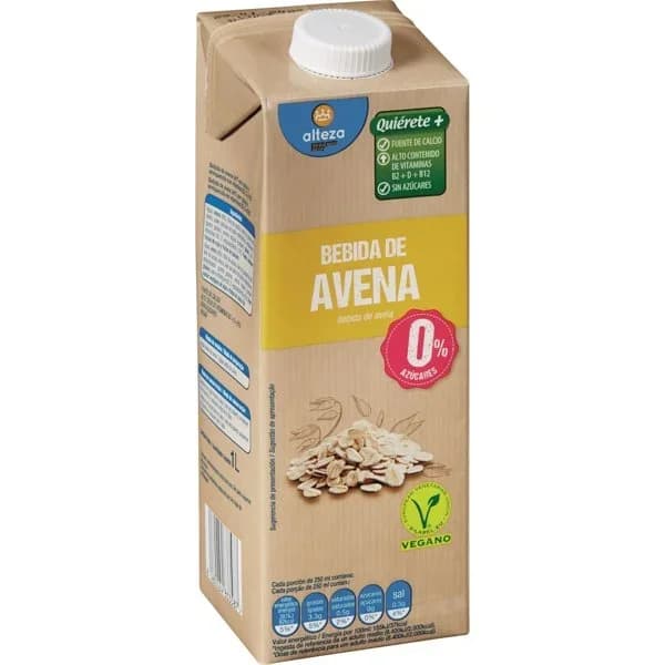 Bebida Vegetal de Avena 0% Azúcar 1L - 1 l - Imagen del producto en Findit