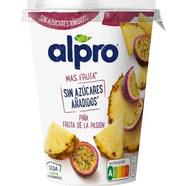 Yogur Piña y Fruta de la Pasión sin Azúcar Añadida - 0.4 kg - Imagen del producto en Findit