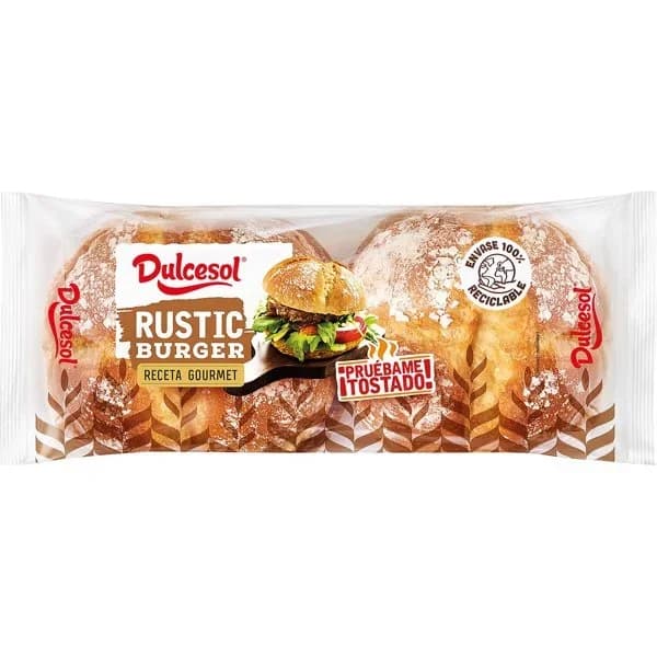 Pan Burger Rústico 4UD - 0.3 kg - Imagen del producto en Findit