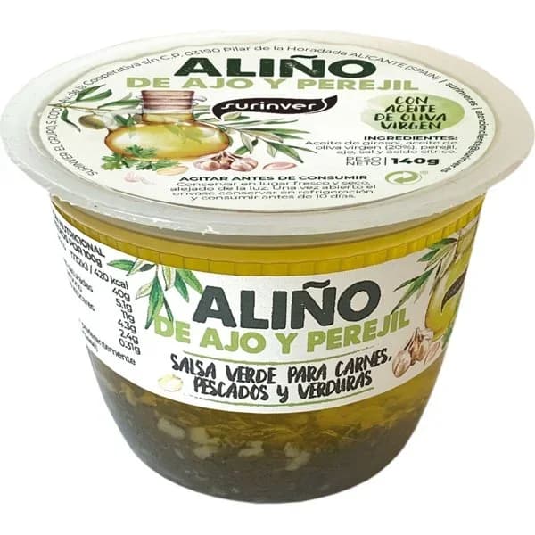 Aliño de aceite con ajo y perejil 140 g - 0.14 kg - Imagen del producto en Findit