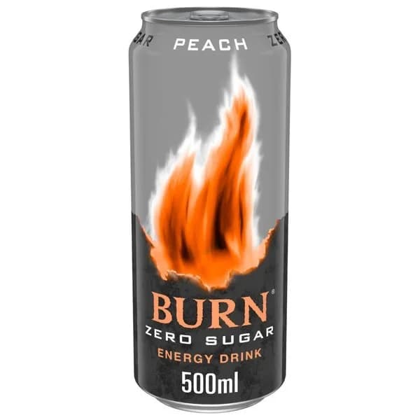 Burn Zero Peach Bebida Energética sin azúcar lata 50 cl. - 0.5 l - Imagen del producto en Findit