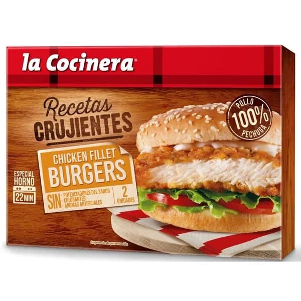 Chicken fillet burguer LA COCINERA, caja 227 g - 0.23 kg - Imagen del producto en Findit