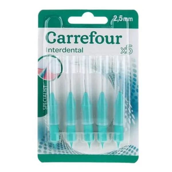 Cepillo interdental ultra fino Carrefour 5 ud. - 5.08 ud - Imagen del producto en Findit