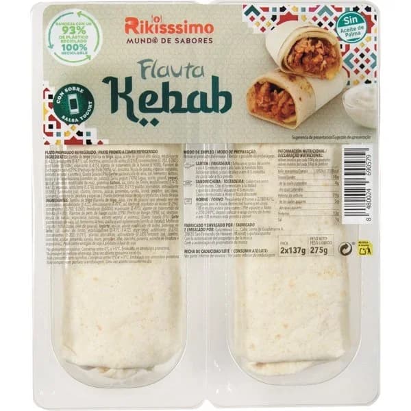 Flauta de Kebab Con Salsa Yogur - 0.28 kg - Imagen del producto en Findit