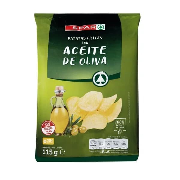 Patatas Fritas con Aceite de Oliva 115G - 0.12 kg - Imagen del producto en Findit