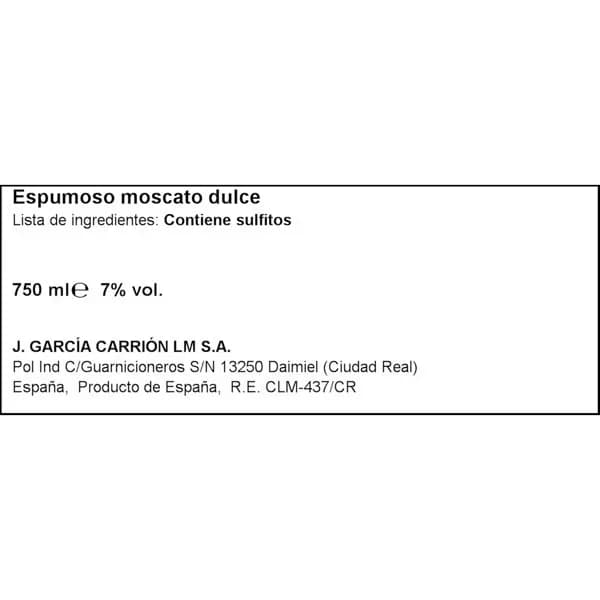 Vino Espumoso Charmat Blanco Moscato 750ML - 1 ud - Imagen del producto en Findit