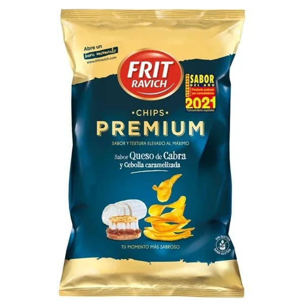 Patatas fritas sabor queso cabra y cebolla 150g - 0.15 kg - Imagen del producto en Findit