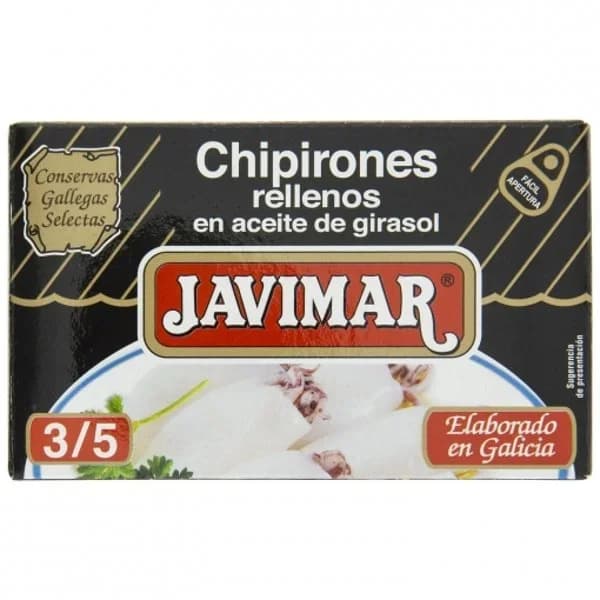 Chipirones rellenos en aceite de girasol Javimar 72 g. - 0.07 kg - Imagen del producto en Findit