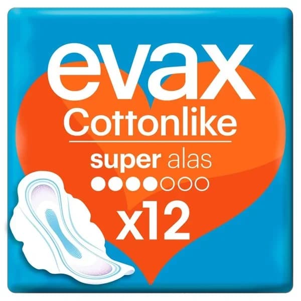 Compresa super con alas EVAX COTTONLIKE, paquete 12 uds - 1 ud - Imagen del producto en Findit
