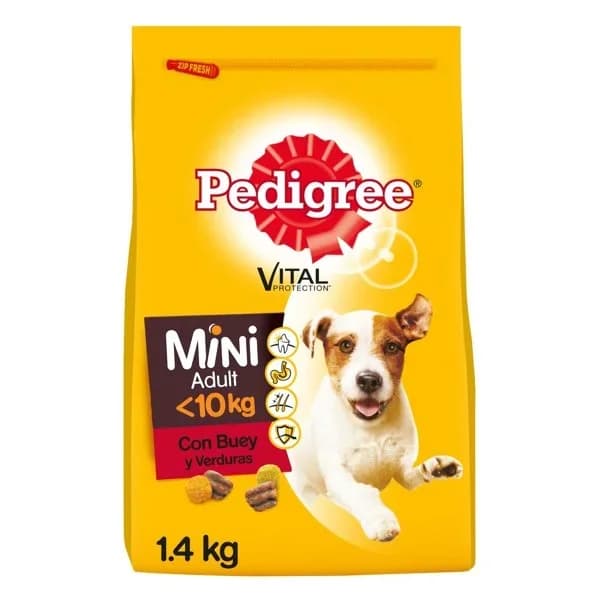 Alimento de buey para perro mini adulto PEDIGREE, saco 1,4 kg - 1.4 kg - Imagen del producto en Findit