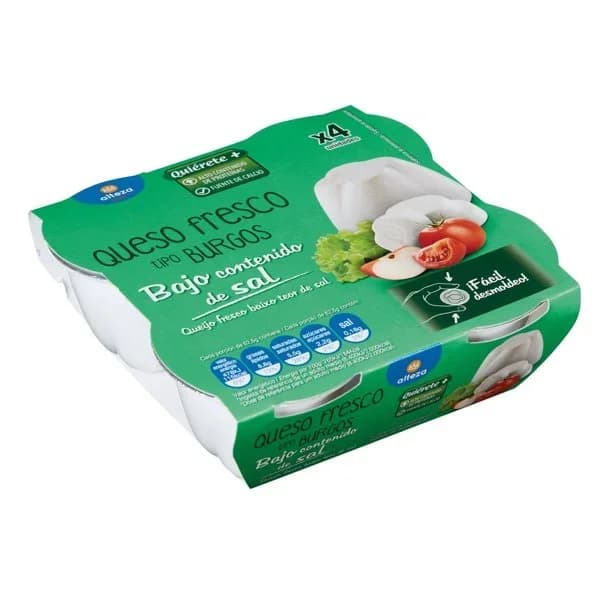 Queso Fresco sin Sal 4 x 62,5G - 0.25 kg - Imagen del producto en Findit