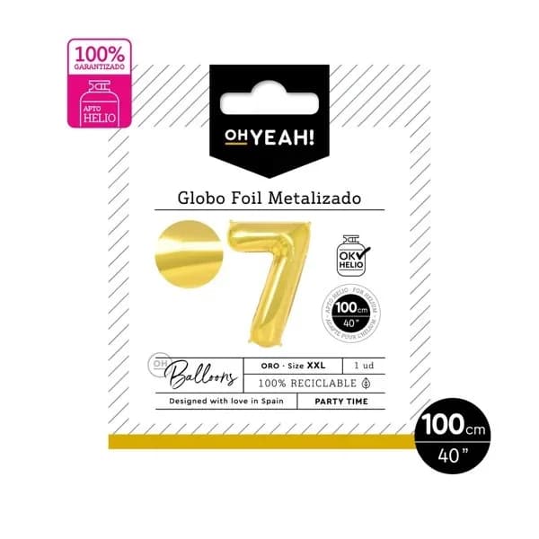 Globo Oro Metalizado 7 - 1 ud - Imagen del producto en Findit