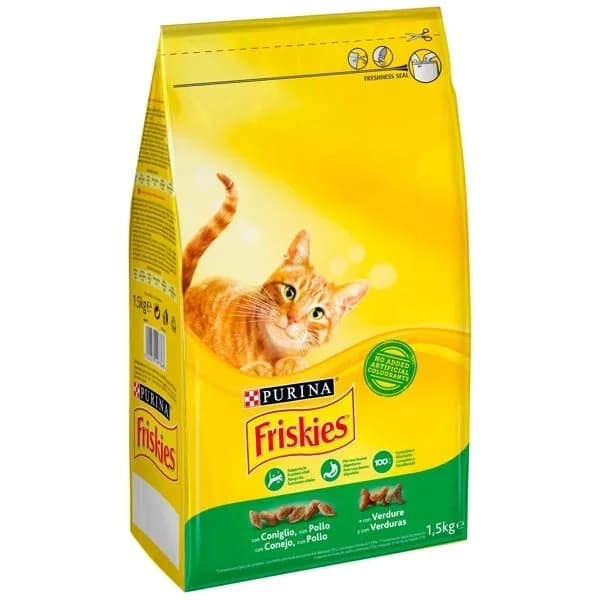 Alimento de conejo-pollo-verdura gato FRISKIES, saco 1,5 kg - 1.5 kg - Imagen del producto en Findit