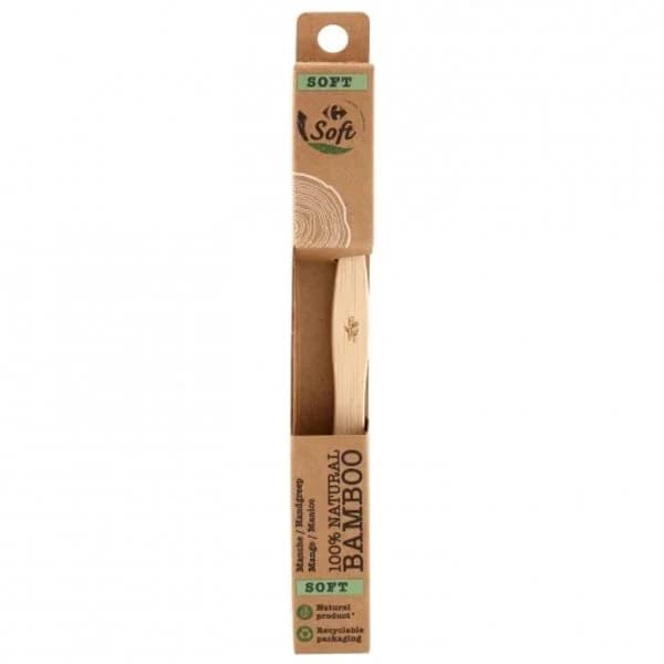 Cepillo de dientes  bamboo soft ecológico Soft Carrefour 1 ud. - 1 ud - Imagen del producto en Findit