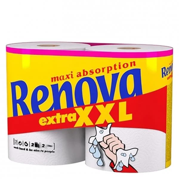 Papel de cocina rollo gigante Renova 2 rollos. - 2 ud - Imagen del producto en Findit