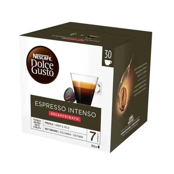 Café intenso descafeinado DOLCE GUSTO, caja 30 uds - 30 ud - Imagen del producto en Findit