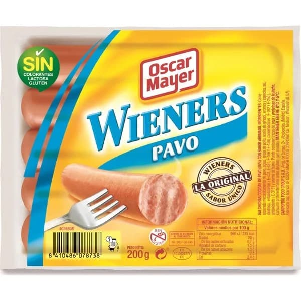 Salchichas de Pavo - 0.2 kg - Imagen del producto en Findit