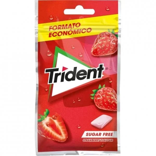 Chicles sabor fresa sin azúcar Trident bolsa 43 g - 0.04 kg - Imagen del producto en Findit