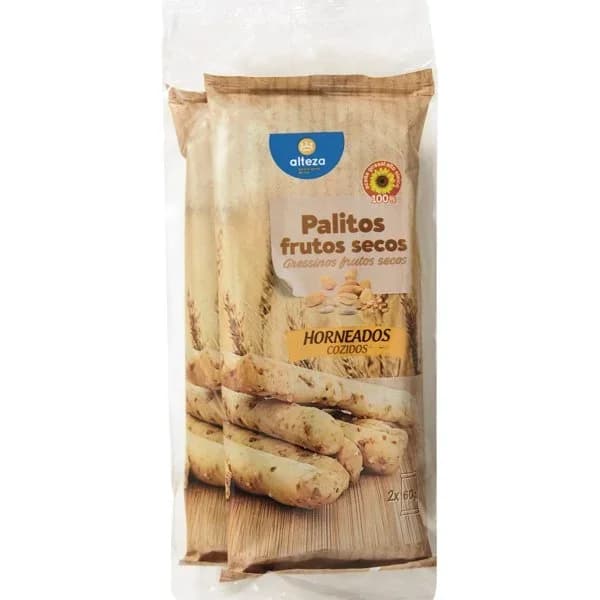 Palitos Tostados con Frutos Secos 2 x 60G - 0.12 kg - Imagen del producto en Findit
