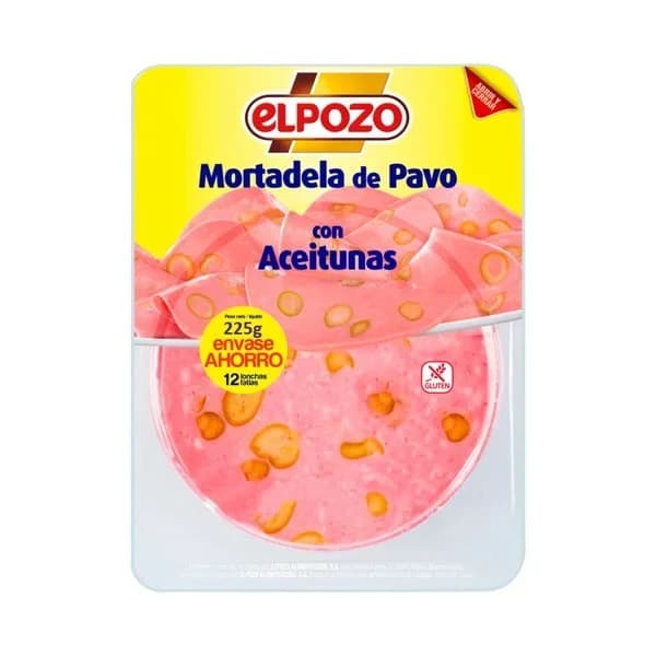 Mortadela de pavo con aceitunas 250 g - 0.25 kg - Imagen del producto en Findit