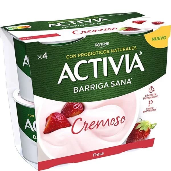 Yogur Activia Bífidus Cremoso Fresa 4 x 115G - 0.46 kg - Imagen del producto en Findit