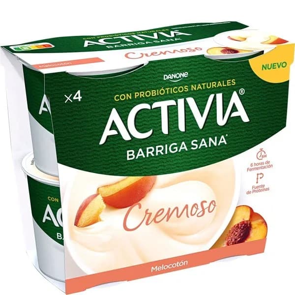 Yogur Activia Bífidus Cremoso Melocotón 4 x 115G - 0.46 kg - Imagen del producto en Findit