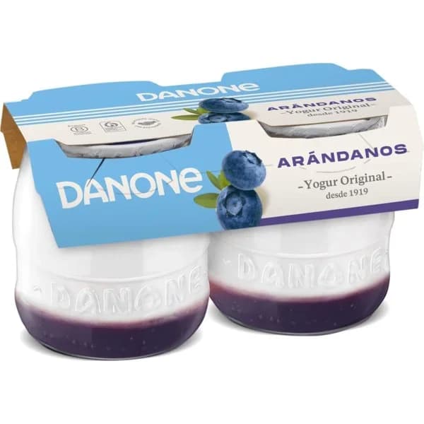 Yogur con arándanos Danone Original pack de 2 unidades de 130 g. - 0.26 kg - Imagen del producto en Findit