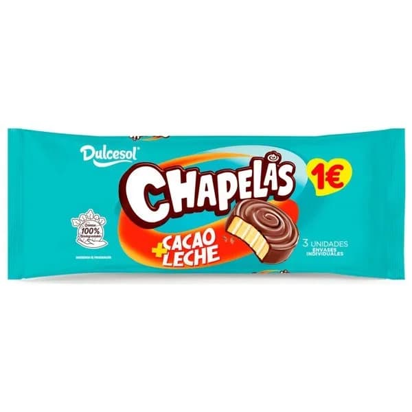 Chapela Chocolate con Leche 3UD - 0.12 kg - Imagen del producto en Findit