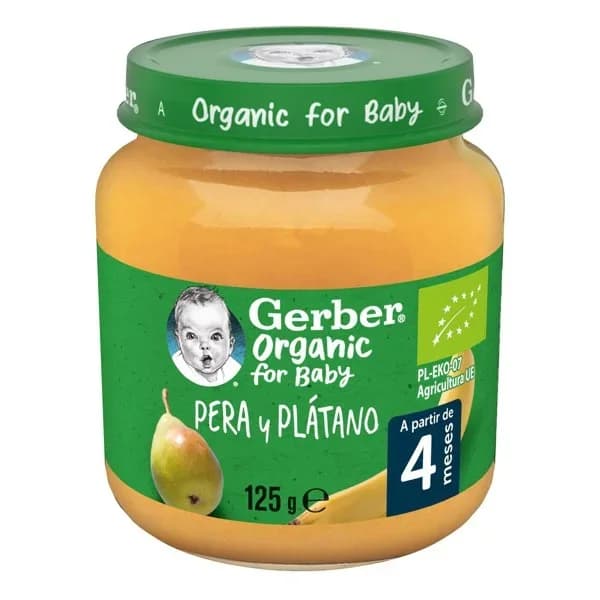 Tarrotp de pera y plátano GERBER, tarro 125 g - 0.13 kg - Imagen del producto en Findit