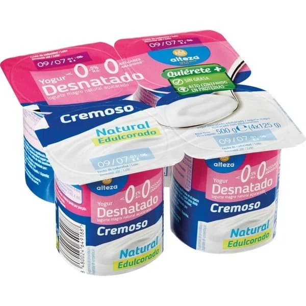 Yogur Cremoso Natural Edulcorado 0% - 0.5 kg - Imagen del producto en Findit
