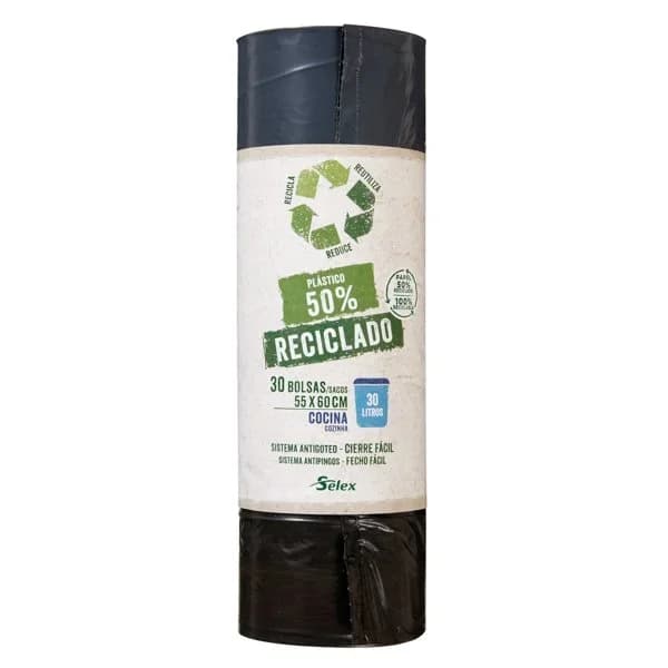 Bolsa Basura Reciclada Gris 30L - 1 ud - Imagen del producto en Findit