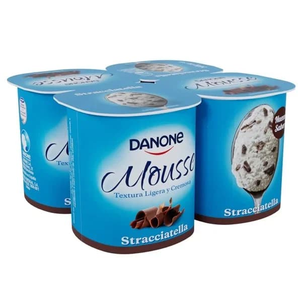 Mousse de stracciatella Danone pack de 4 unidades de 65 g. - 0.26 kg - Imagen del producto en Findit