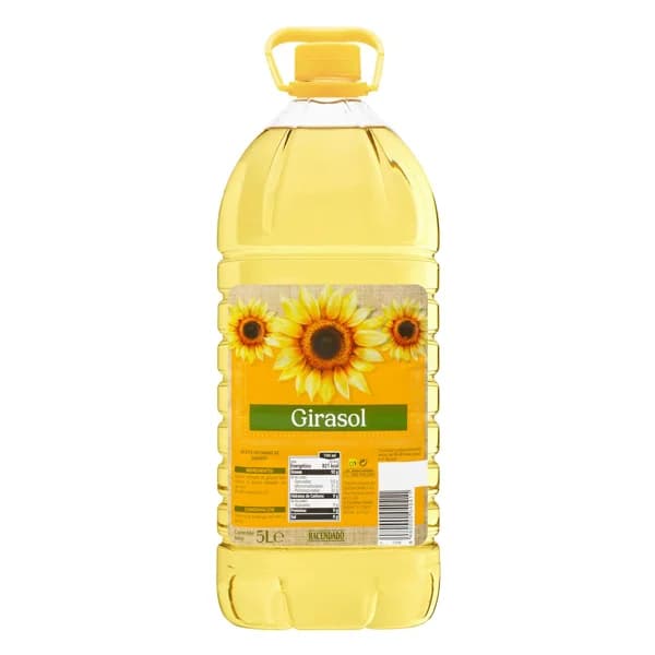 Aceite de girasol refinado 0 2º Hacendado - 5 l - Imagen del producto en Findit