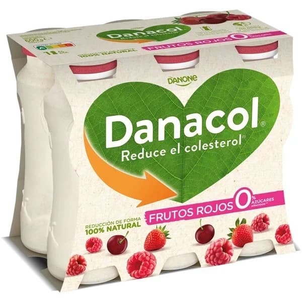Yogur líquido con frutos rojos 6x100 g - 0.6 kg - Imagen del producto en Findit