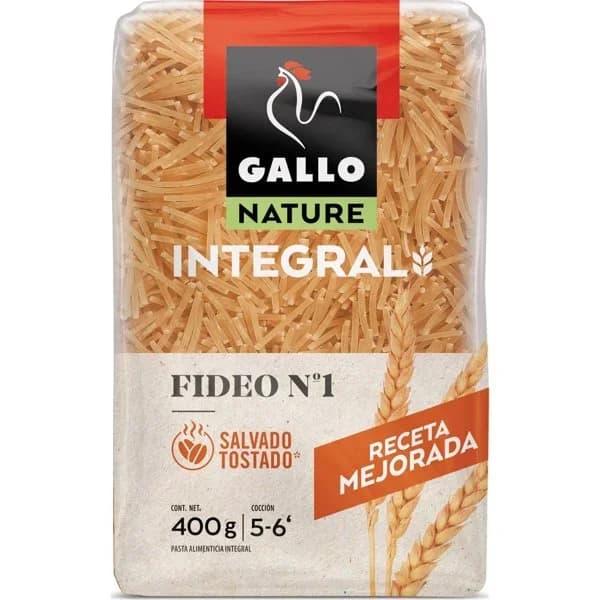 Pasta Fideo 1 Integral 400G - 0.4 kg - Imagen del producto en Findit