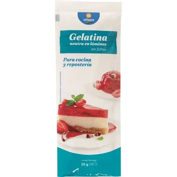 Gelatina Neutra Láminas 18G - 0.02 kg - Imagen del producto en Findit