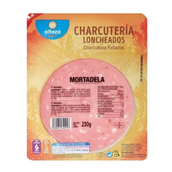 Mortadela Loncha 230G - 0.23 kg - Imagen del producto en Findit