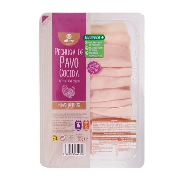 Pechuga Pavo Reducido Sal Loncha Fina - 0.15 kg - Imagen del producto en Findit
