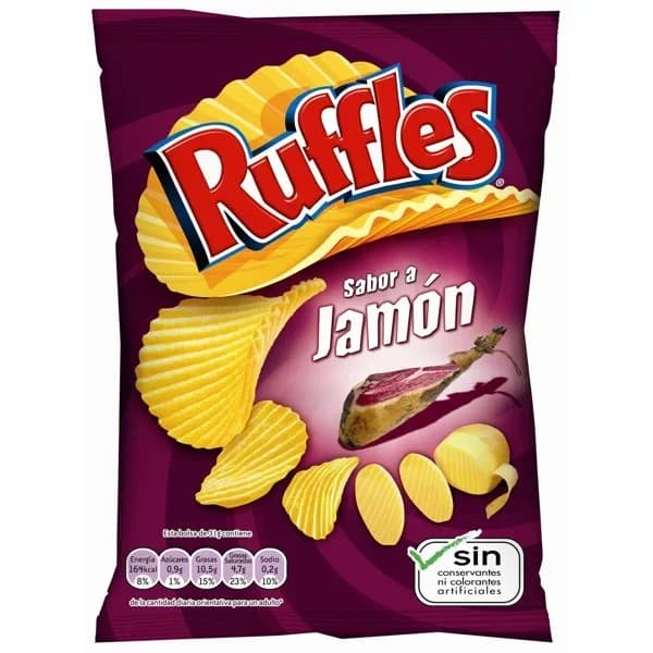 Patatas Ruffles Jamón 45G - 0.05 kg - Imagen del producto en Findit