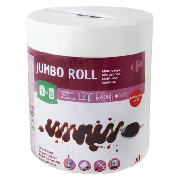 Papel de cocina resistente Jumbo Roll Carrefour 1 rollo. - 1 ud - Imagen del producto en Findit