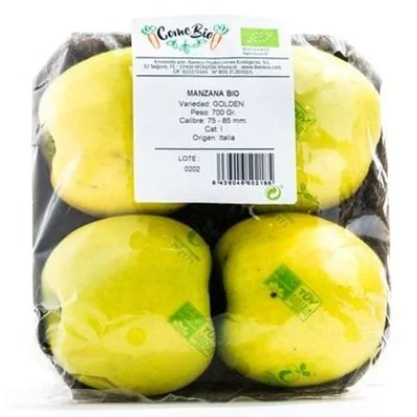 Manzana golden ecológica bandeja (750 g aprox.) - 0.7 kg - Imagen del producto en Findit