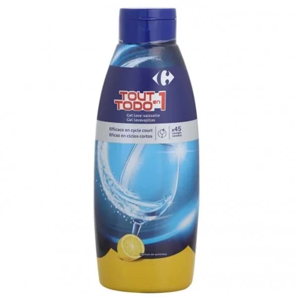 Gel para lavavajillas todo en 1 Carrefour 900 ml. - 0.9 l - Imagen del producto en Findit