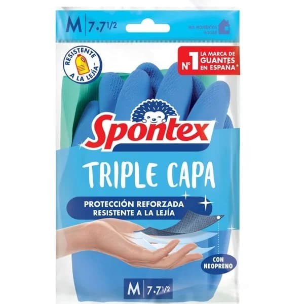 Guante triple capa talla mediana SPONTEX, paquete 1 par - 1 ud - Imagen del producto en Findit