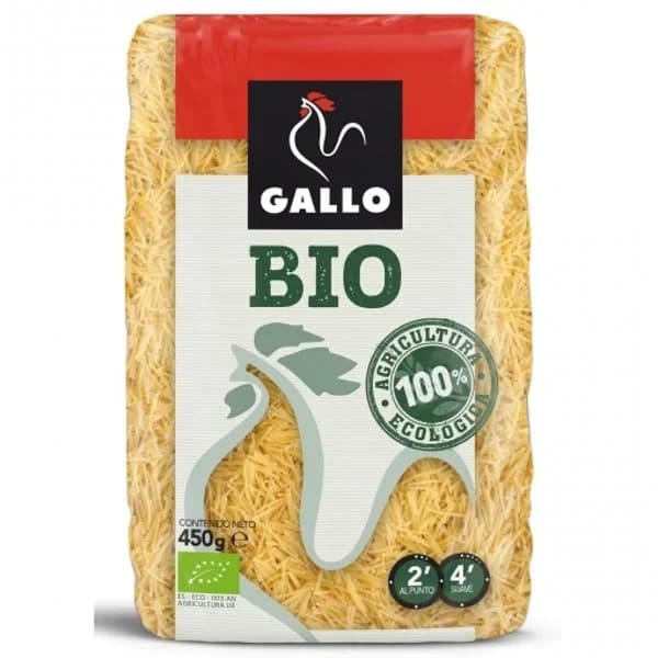 Fideos nº 0 ecológico Gallo 450 g. - 1 ud - Imagen del producto en Findit