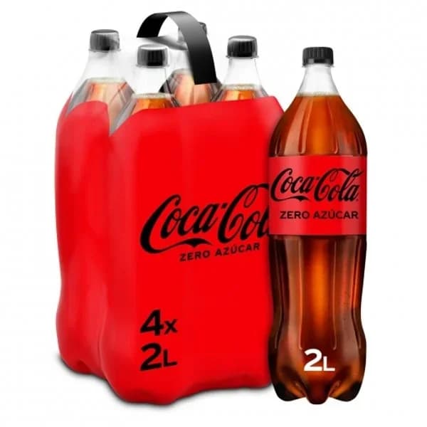 Refresco de cola COCA COLA Zero, pack 4x2 litros - 8 l - Imagen del producto en Findit